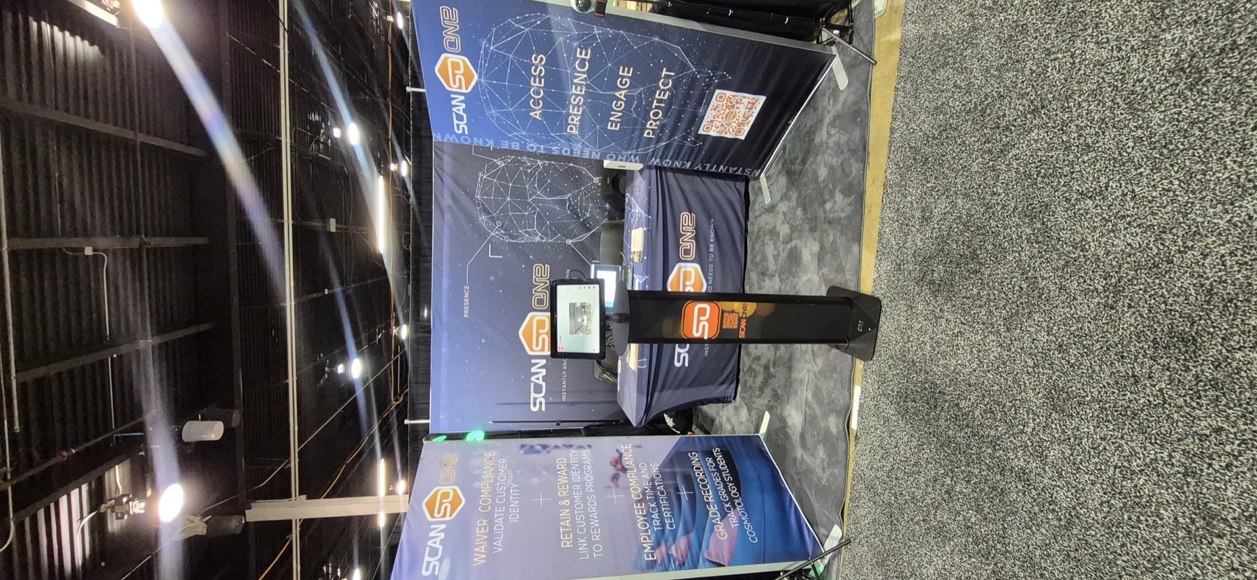 ScanOne kiosk demonstrated at a live conference booth
